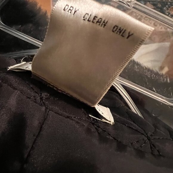 NWT John Paul Richard Uniform Quilted Black Jacket Silk Faux Fur Pockets PL - Picture 11 of 14